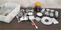 Bin of Emergency Light Parts & Pieces
