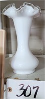 Fenton Silvercrest Milkglass Vase