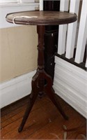 Victorian Walnut tri-fed plant stand/candle
