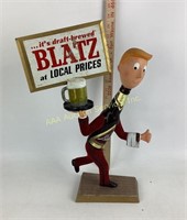 Blatz Beer Bottle Mascot Waiter Advertising