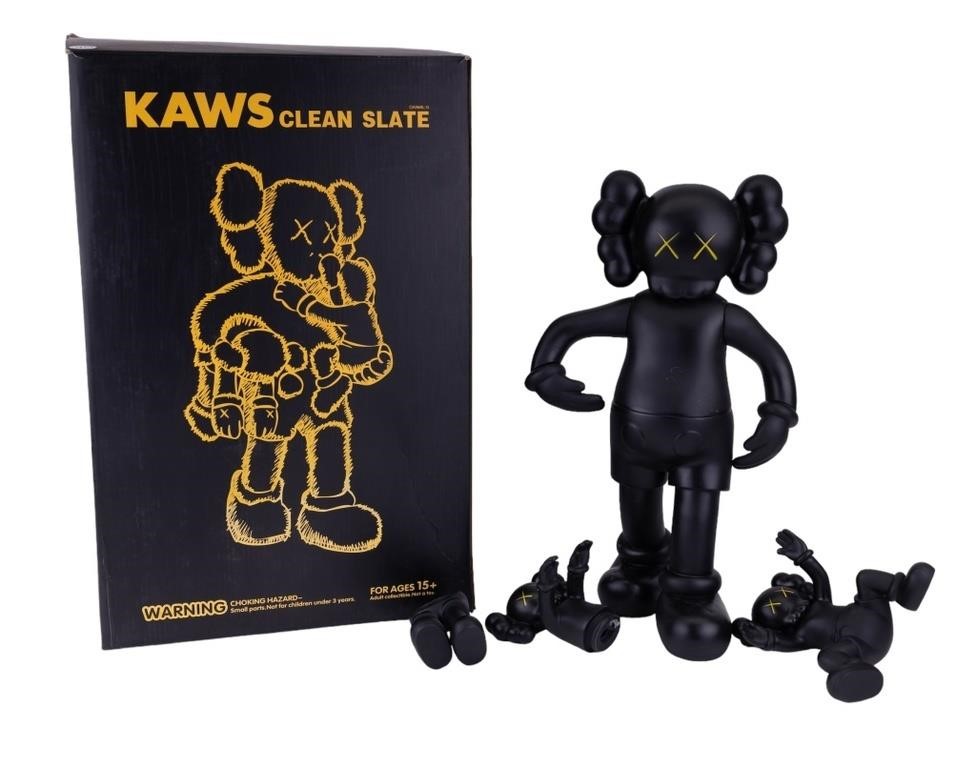 Kaws All Black Clean Slate Figure