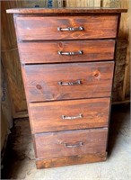 wooden chest of drawers on wheels 26x51