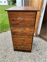 wooden chest of drawers on wheels- 24x48