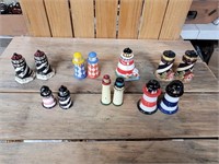 ASSORTED LIGHTHOUSE SALT AND PEPPER SHAKERS