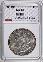 1891-CC MORGAN DOLLAR RNG GEM BU