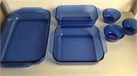 Pyrex Blue Baking Dish Set