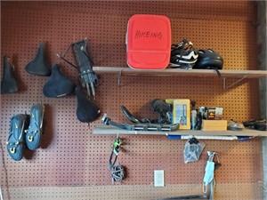Contents of shelves and pegboard