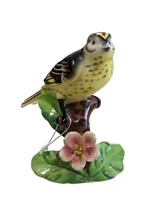 Vintage hand painted porcelain Kinglet Bird