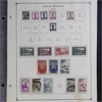 French Morocco Stamps Mint Hinged and Used on page