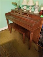 BEAUTIFUL CONSOLE PIANO WITH BENCH