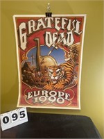 Grateful Dead Europe 1990 Poster