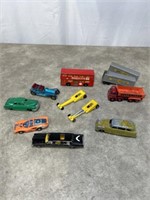 Vintage toy cars and trucks