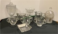 Large selection of assorted glassware includes