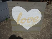 Love Wooden Sign 24x24"