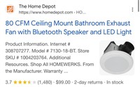 Ceiling Mount Bathroom Exhaust Fan (Open Box, New)