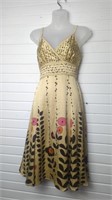 Ted Baker Silky Gold Sleeveless Floral Party