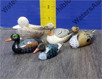 5 Small Duck Figurines