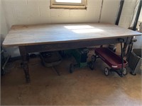 Vintage Farm Table 7ft long x 37 1/2” wide