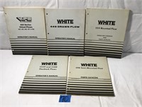 Assorted White Operators Manual & Parts Books