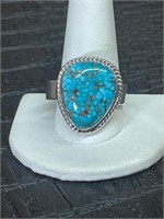 SANCHEZ STERLING SILVER TURQUOISE RING