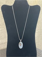 STERLING SILVER CHAIN WITH STERLING SHRIMP PENDANT