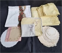 Box of table linens