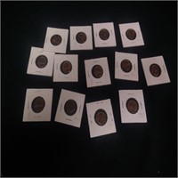 (13) Lincoln Memorial Cents in AU and Unc