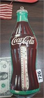 VINTAGE COCA COLA  17" THERMOMETER, WORKS