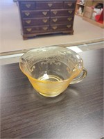 Yellow Depression Glass Cup