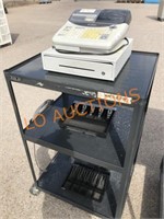 Cash Register, Trays and Cart