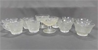 Clear Indiana Sandwich Glass (5) Custard Cups &