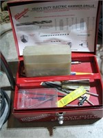 Toolbox with Milwaukee drill