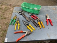 9- assorted pair metal snips