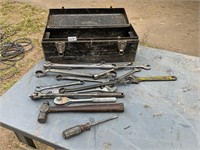 Metal Tool Box and assorted tool contents