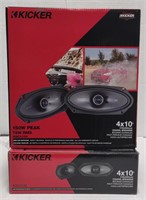 Kicker 4x10" 150W, 4 ohm Peak Coaxial Speakers w/