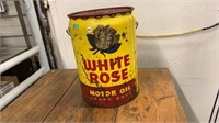 White Rose 5 Gallon Motor Oil Can