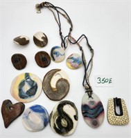 Hand Made Ceramic Pendants & Earrings, etc
