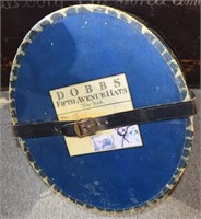 Vtg Dobbs Fifth Avenue Hat Box w/ Leather Strap