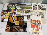 Assorted Packers Posters & Season Ticket Holders w