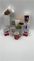 Assortment of McDonald’s, coffee cups and other