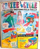 VINTAGE CRAZY CYCLE MOTORCYCLE TOY GAME IN BOX