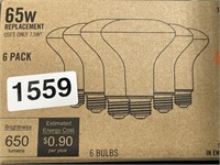 LED 65W REPLACEMENT BULBS RETAIL $30