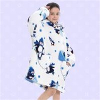 Kids Blanket Hoodie (Penguins) * SIZE