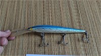 VINTAGE SPOONBILL MINNOW BLUE AND SILVER