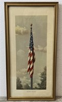 Vintage Our Flag Framed Print from the Original