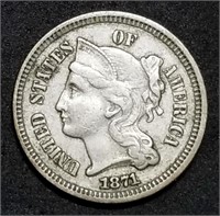 1871 Three Cent Nickel