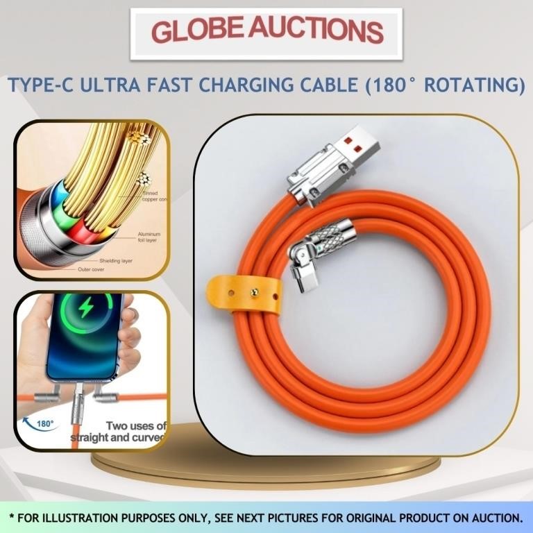 TYPE-C ULTRA FAST CHARGING CABLE (180° ROTATING)