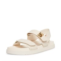 Steve Madden Women's Mona Sandal, Bone Leather, 8