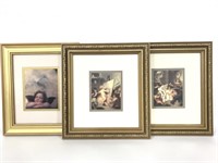Collection of wooden framed Angel prints