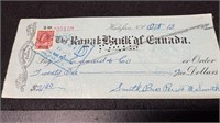Rare 1919 S. Cunard & Co Royal Bank Of Canada Bank
